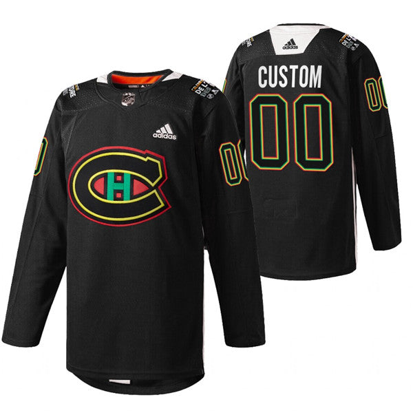 Custom Montreal Canadiens black jersey