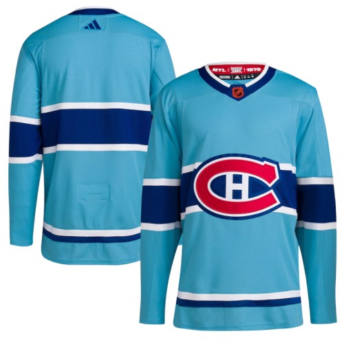 Custom Montreal Canadiens blue Reverse Retro jersey