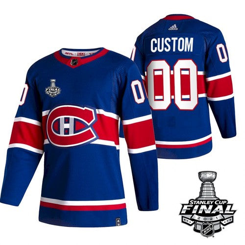 Custom Montreal Canadiens blue jersey