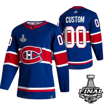 Custom Montreal Canadiens blue jersey