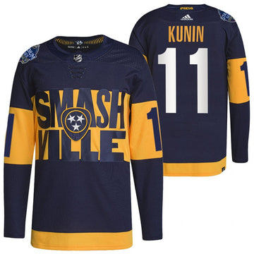 Luke Kunin Nashville Predators navy Stadium Series jersey
