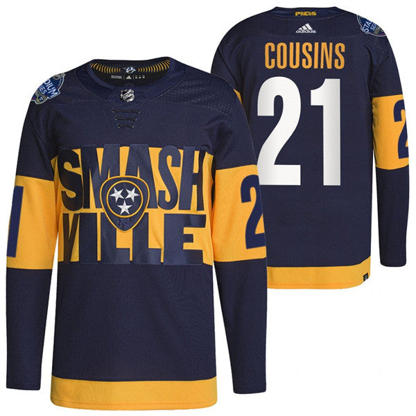 Nick Cousins Nashville Predators navy Stadium Series jersey