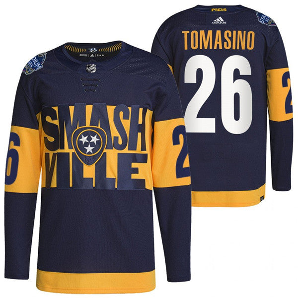 Philip Tomasino Nashville Predators navy Stadium Series jersey