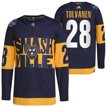 Eeli Tolvanen Nashville Predators navy Stadium Series jersey