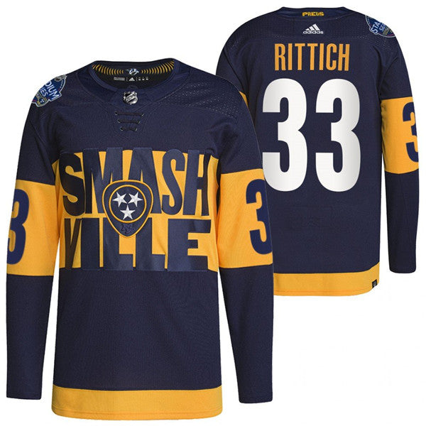 David Rittich Nashville Predators navy Stadium Series jersey
