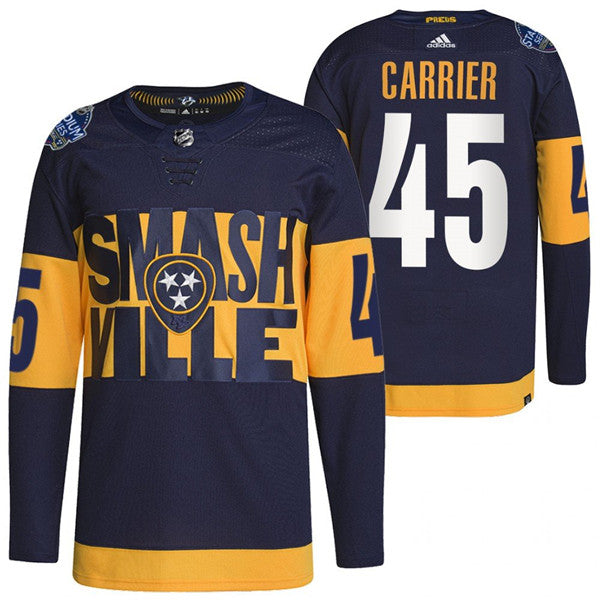 Alexandre Carrier Nashville Predators navy Stadium Series jersey