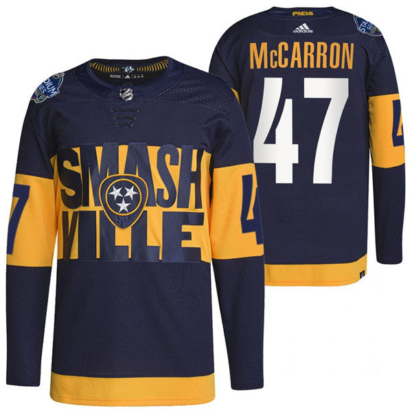 Michael Mccarron Nashville Predators navy Stadium Series jersey