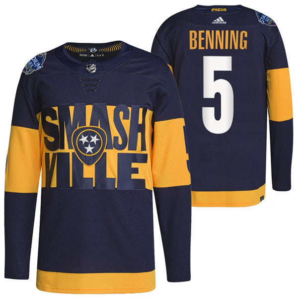 Matt Benning Nashville Predators navy Stadium Series jersey
