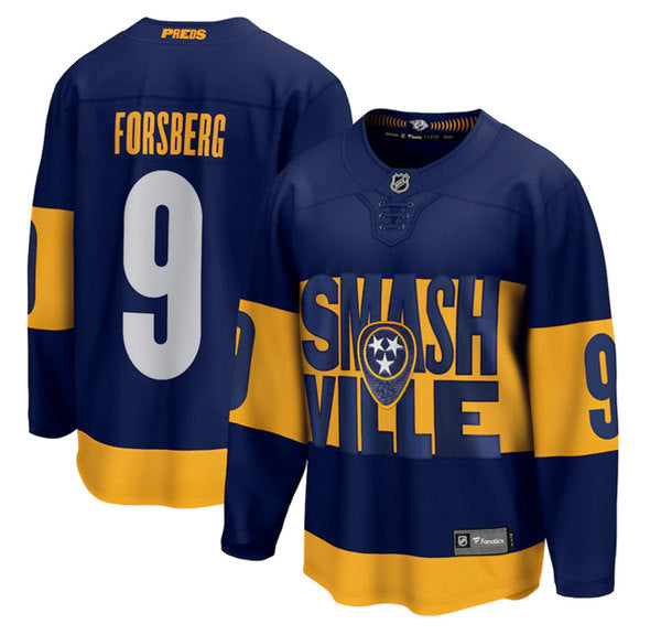 Filip Forsberg Nashville Predators navy Stadium Series jersey