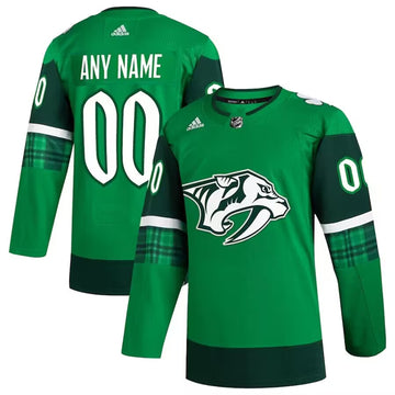 Custom Nashville Predators green jersey