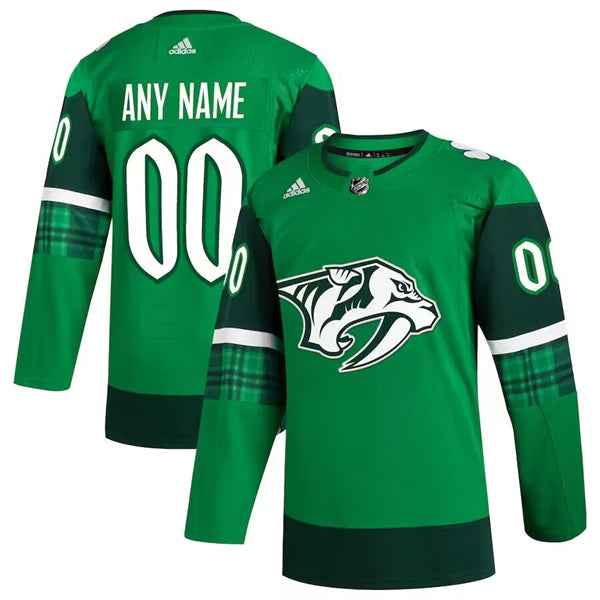 Custom Nashville Predators green jersey