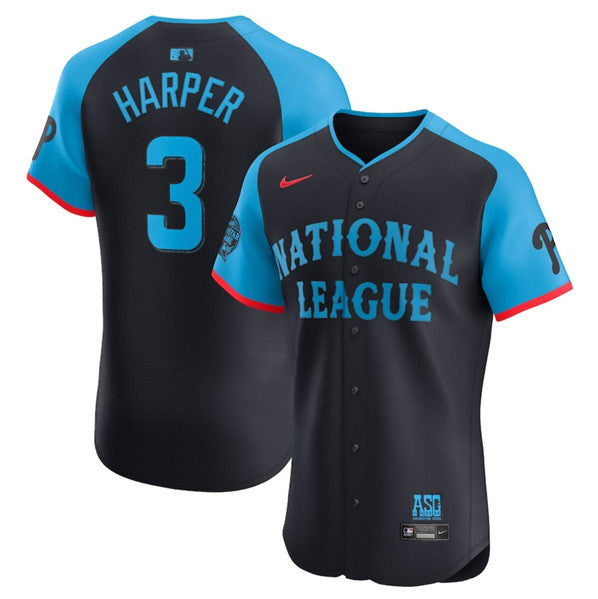 Bryce Harper National League All-Star navy All-Star jersey