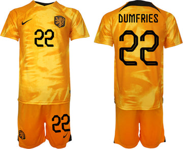 Dumfries Netherlands National Team orange Home jersey