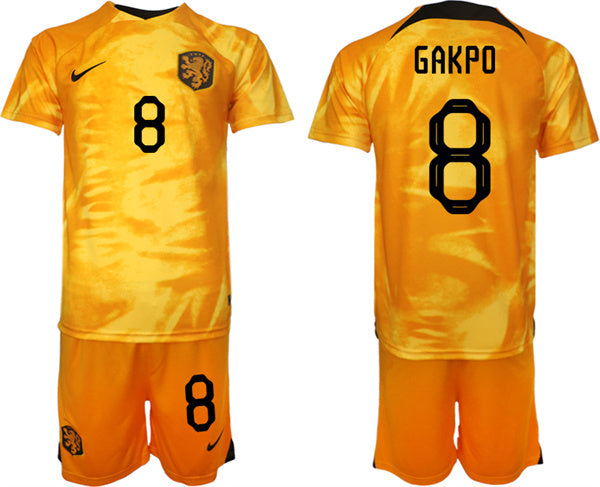 Gakpo Netherlands National Team orange Home jersey