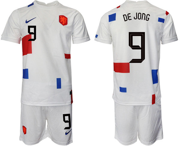 Dejong Netherlands National Team white Away jersey