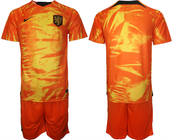 Custom Netherlands National Team orange Home jersey