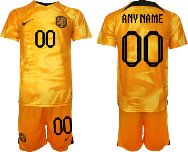 Custom Netherlands National Team orange Home jersey
