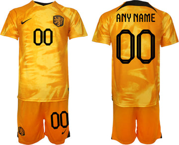 Custom Netherlands National Team orange Home jersey