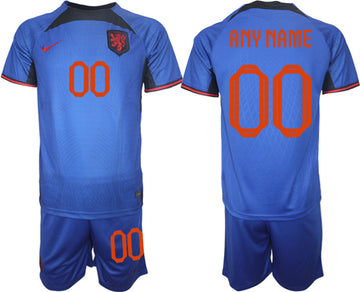 Custom Netherlands National Team royal Away jersey
