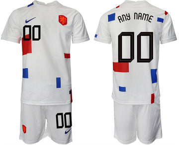 Custom Netherlands National Team white Away jersey