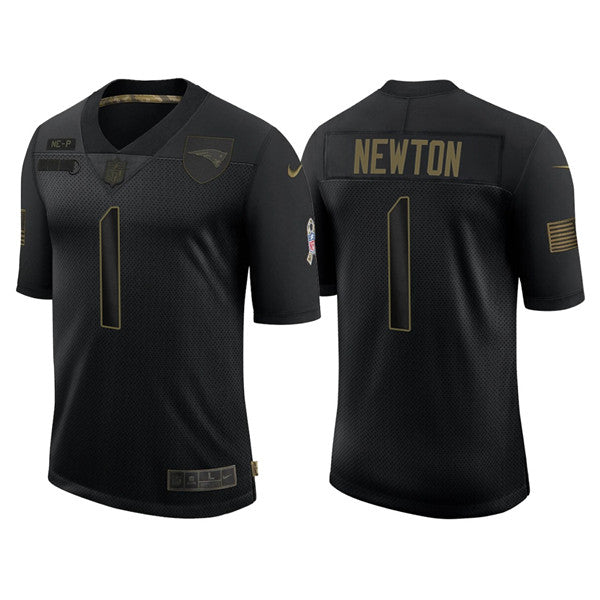 Cam Newton New England Patriots black Salute To Service jersey