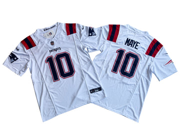 Drake Maye New England Patriots white FUSE jersey