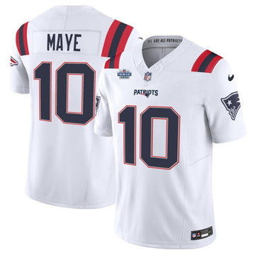 Drake Maye New England Patriots white FUSE jersey