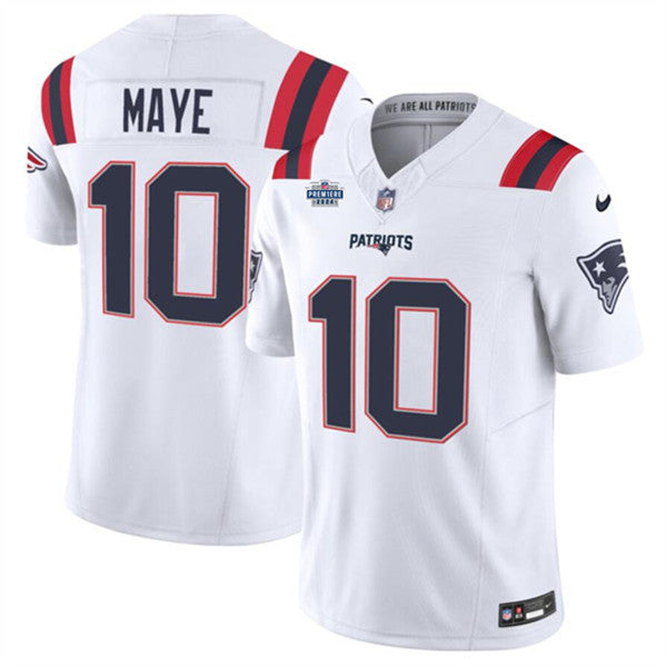 Drake Maye New England Patriots white FUSE jersey