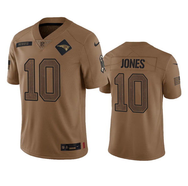 Mac Jones New England Patriots brown Salute To Service jersey