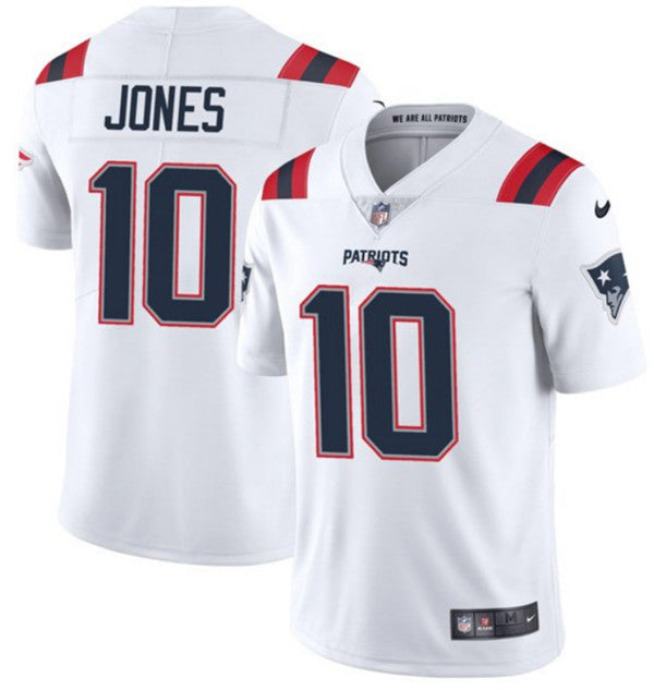 Mac Jones New England Patriots white jersey