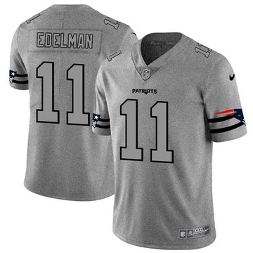 Julian Edelman New England Patriots gray jersey