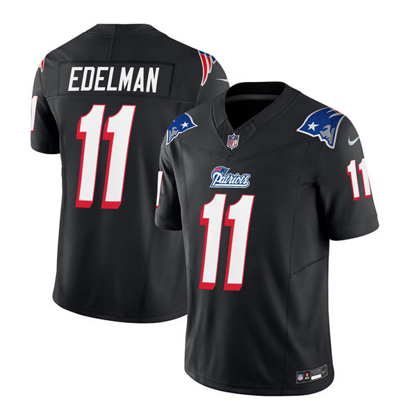 Julian Edelman New England Patriots black FUSE jersey
