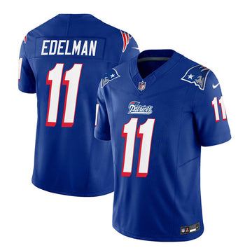 Julian Edelman New England Patriots blue FUSE jersey