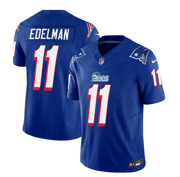 Julian Edelman New England Patriots blue FUSE jersey