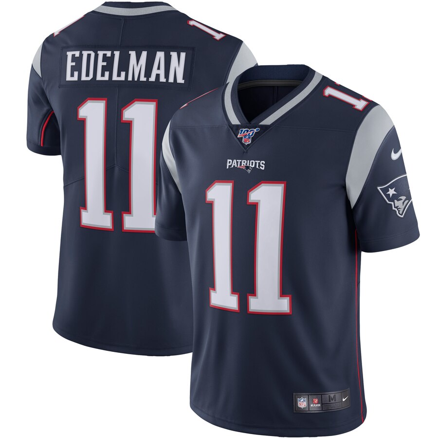 Julian Edelman New England Patriots navy jersey