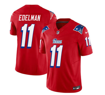 Julian Edelman New England Patriots red FUSE jersey