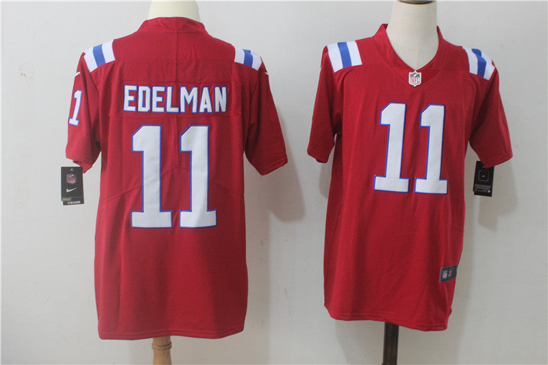 Julian Edelman New England Patriots red Alternate jersey