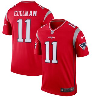 Julian Edelman New England Patriots red Inverted Legend jersey