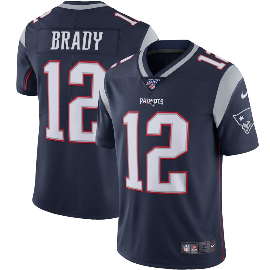 Tom Brady New England Patriots navy jersey