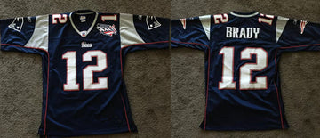 Tom Brady New England Patriots navy jersey