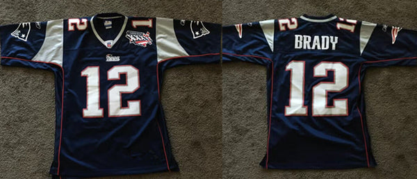Tom Brady New England Patriots navy jersey