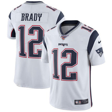 Tom Brady New England Patriots white jersey