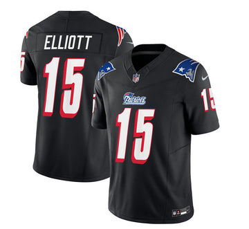 Ezekiel Elliott New England Patriots black FUSE jersey