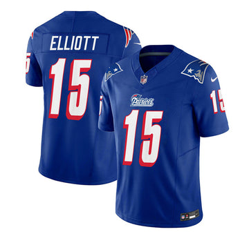 Ezekiel Elliott New England Patriots blue FUSE jersey