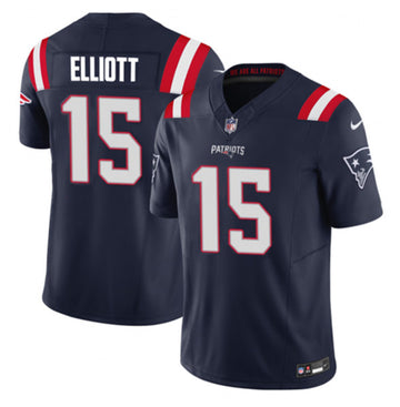 Ezekiel Elliott New England Patriots navy FUSE jersey