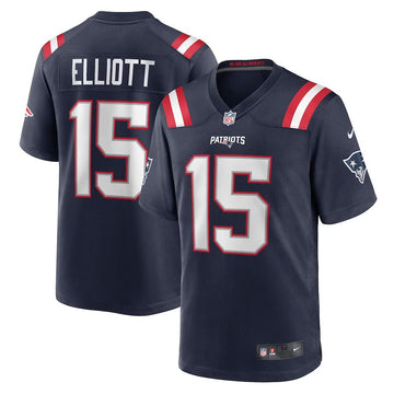 Ezekiel Elliott New England Patriots navy Game jersey