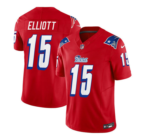 Ezekiel Elliott New England Patriots red FUSE jersey