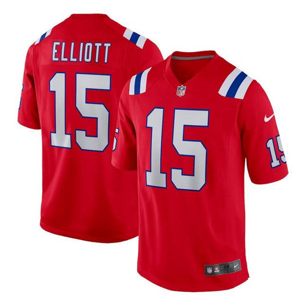 Ezekiel Elliott New England Patriots red Game jersey