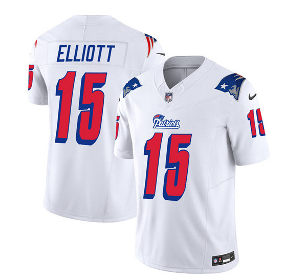 Ezekiel Elliott New England Patriots white FUSE jersey