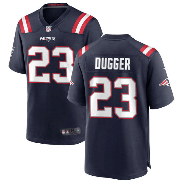 Kyle Dugger New England Patriots navy Game jersey